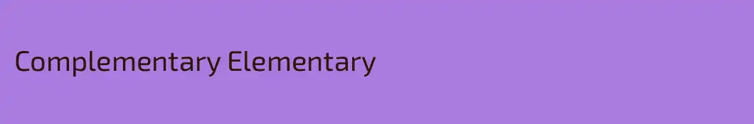 Complementary Elementary
